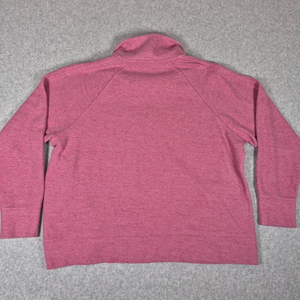 Nike Quarter Zip Pullover Womens XL Pink Waffle Knit Swoosh Long Sleeve - Picture 5 of 7